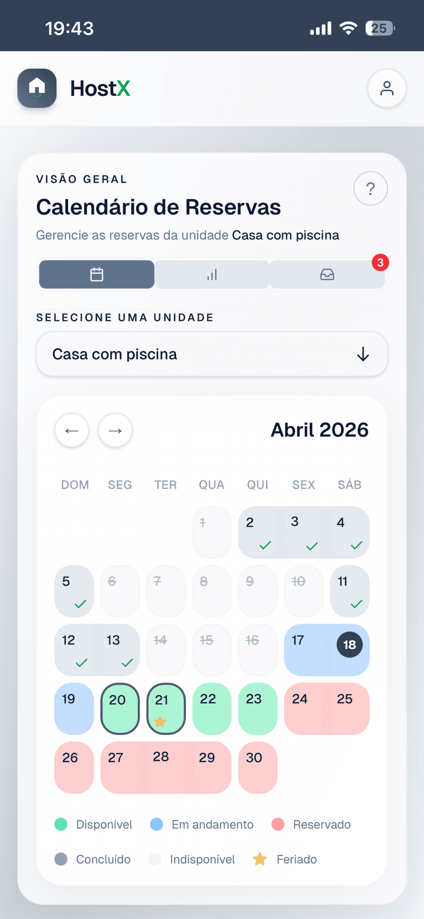 Calendário que não mente